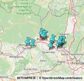 Mappa Via Deledda II Traversa, 51100 Pistoia PT, Italia (9.74286)
