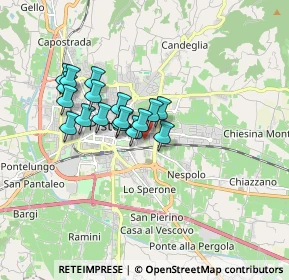 Mappa Via Giovan Battista Venturi, 51100 Pistoia PT, Italia (1.36294)