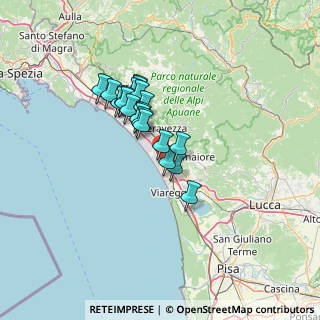 Mappa Via della Migliarina, 55041 Viareggio LU, Italia (10.049)