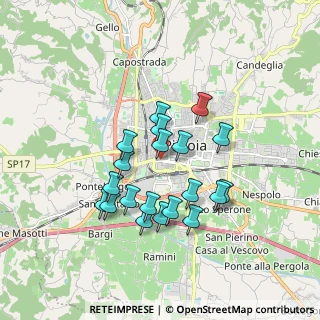 Mappa Via Porta Lucchese, 51100 Pistoia PT, Italia (1.562)