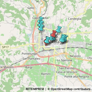 Mappa Via Porta Lucchese, 51100 Pistoia PT, Italia (1.12875)