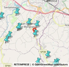 Mappa Via Santa Maria, 47842 San Giovanni in Marignano RN, Italia (2.928)