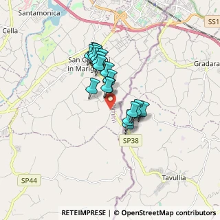 Mappa Via Torre, 47842 San Giovanni in Marignano RN, Italia (1.324)