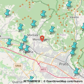 Mappa Via Fratelli Bandiera, 59013 Montemurlo PO, Italia (6.38333)