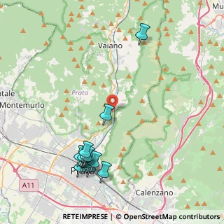 Mappa Via di Faltugnano, 59021 Vaiano PO, Italia (4.97846)
