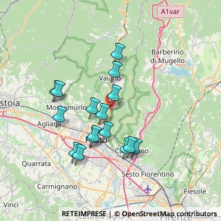 Mappa Via di Faltugnano, 59021 Vaiano PO, Italia (6.93813)