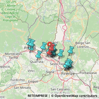 Mappa Via della Chiesa di Figline, 59100 Prato PO, Italia (10.95)