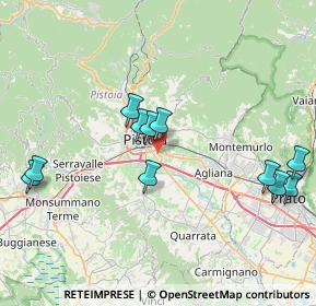 Mappa Pistoia, 51100 Pistoia PT, Italia (8.42182)