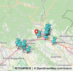 Mappa Via Pieve a Celle, 51100 Pistoia PT, Italia (6.27154)