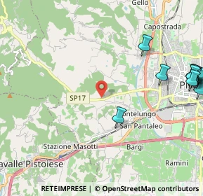 Mappa Via Pieve a Celle, 51100 Pistoia PT, Italia (3.16333)