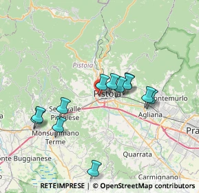 Mappa Via Mabellini Teodulo, 51100 Pistoia PT, Italia (6.80833)