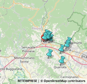 Mappa Via Teodulo Mabellini, 51100 Pistoia PT, Italia (4.46909)