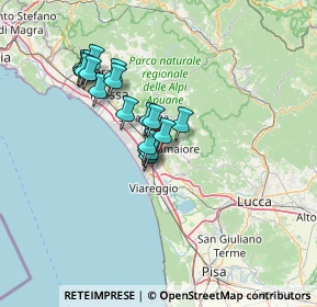 Mappa V. Sarzanese, 55041 Pietrasanta LU, Italia (11.53667)