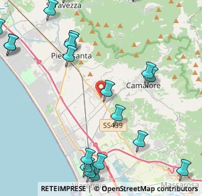 Mappa V. Sarzanese, 55041 Pietrasanta LU, Italia (5.888)