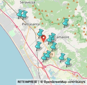 Mappa V. Sarzanese, 55041 Pietrasanta LU, Italia (3.4975)