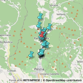 Mappa Via San Lorenzo a Cerreto, 51017 Pescia PT, Italia (1.004)