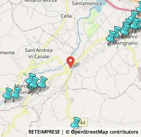 Mappa Via della Costa del Moscolo, 47833 Morciano di Romagna RN, Italia (3.6445)