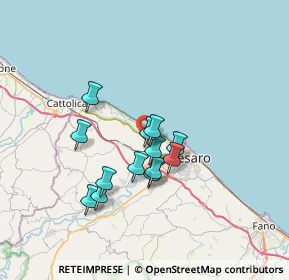 Mappa Strada del Ponte Nuovo, 61121 Pesaro PU, Italia (5.52692)