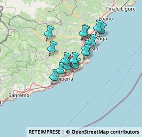 Mappa SP 37, 18013 Diano Castello IM (9.74667)