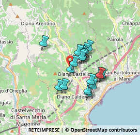 Mappa SP 37, 18013 Diano Castello IM (1.243)