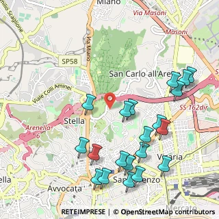 Mappa Via Sergio de Simone, 80131 Napoli NA, Italia (1.3065)