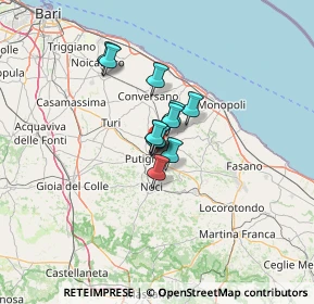 Mappa Via Castellana-Putignano, 70017 Putignano BA, Italia (7.2225)