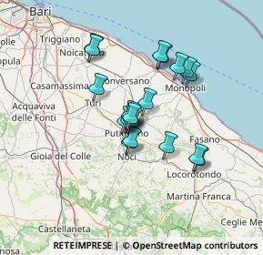 Mappa Via Castellana-Putignano, 70017 Putignano BA, Italia (10.721)