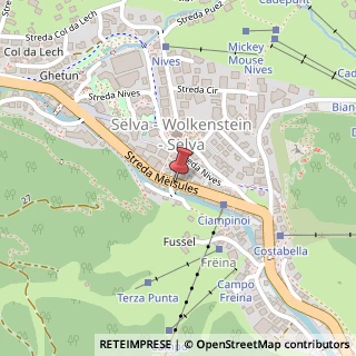 Mappa Str. Meisules, 211, 39048 Selva di Val Gardena, Bolzano (Trentino-Alto Adige)