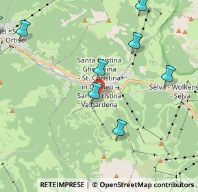 Mappa Streda Chemun, 39047 Santa Cristina Valgardena BZ, Italia (2.97364)