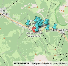 Mappa Streda Chemun, 39047 Santa Cristina Valgardena BZ, Italia (1.02154)