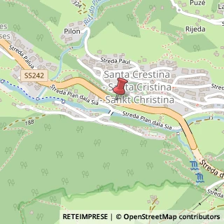 Mappa Strada Gherdeina, 1, 39047 Santa Cristina Valgardena, Bolzano (Trentino-Alto Adige)