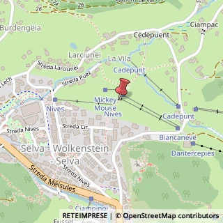 Mappa Streda Danterc?pies, 40, 39048 Selva di Val Gardena, Bolzano (Trentino-Alto Adige)