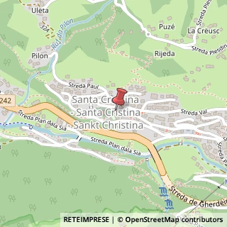 Mappa Streda Chemun, 0, 39047 Santa Cristina Valgardena BZ, Italia, 39047 Santa Cristina Valgardena, Bolzano (Trentino-Alto Adige)
