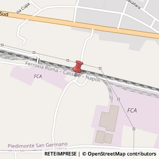 Mappa Via Casilina Sud, Km 141.700, 03030 Piedimonte San Germano, Frosinone (Lazio)