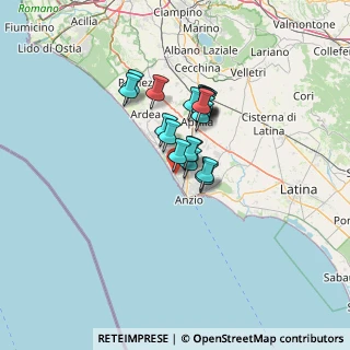 Mappa Via Ninfa Alburnea, 00042 Anzio RM, Italia (9.3175)