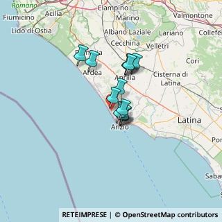 Mappa Via Ninfa Alburnea, 00042 Anzio RM, Italia (8.84923)