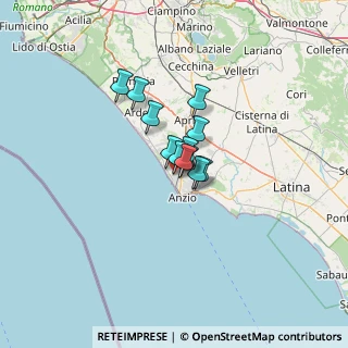 Mappa Via degli Olmi, 00042 Anzio RM, Italia (6.8225)