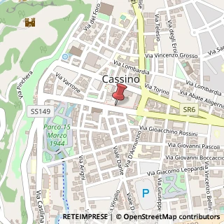 Mappa Corso della Repubblica, 121, 03043 Cassino, Frosinone (Lazio)