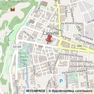 Mappa Corso della Repubblica, 115, 03043 Cassino, Frosinone (Lazio)