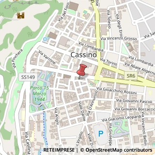 Mappa Via Giacomo Puccini, 51, 03043 Cassino, Frosinone (Lazio)
