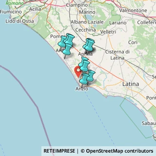 Mappa Via degli Aceri, 00042 Anzio RM, Italia (9.80917)
