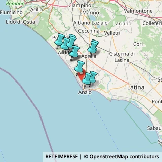 Mappa Via degli Aceri, 00042 Anzio RM, Italia (10.5175)