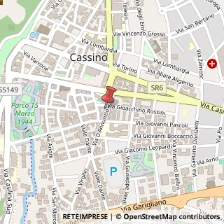 Mappa Via G. Rossini, 20, 03043 Cassino, Frosinone (Lazio)