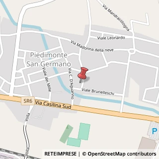 Mappa Via Carlo D'Aguanno, snc, 03030 Piedimonte San Germano, Frosinone (Lazio)