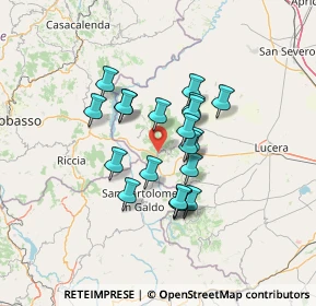 Mappa Via Farace Tenente, 71030 Volturara Appula FG, Italia (10.827)