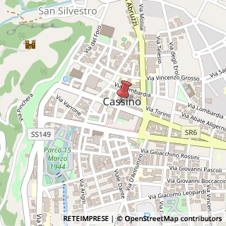 Mappa Via Enrico de Nicola, 79, 03043 Cassino, Frosinone (Lazio)