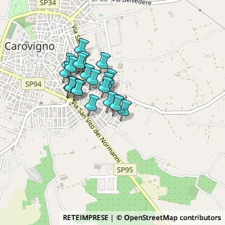 Mappa Via Vittorio Bachelet, 72012 Carovigno BR, Italia (0.378)