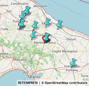 Mappa Via De Mita Oronzo, 74015 Martina Franca TA, Italia (14.32333)