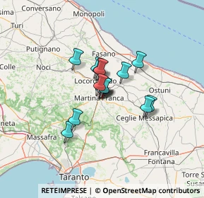Mappa Via Ceglie Zona L, 74015 Martina Franca TA, Italia (8.208)