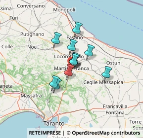 Mappa Via Montegrappa, 74015 Martina Franca TA, Italia (8.48818)